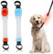 Asfrode LED Leuchtband für Hunde, 2 Stück USB Aufladbar Leuchthalsband Blinklicht mit Klettverschluss Leuchtbänder Geschirr zu Befestigen Halsband Leine