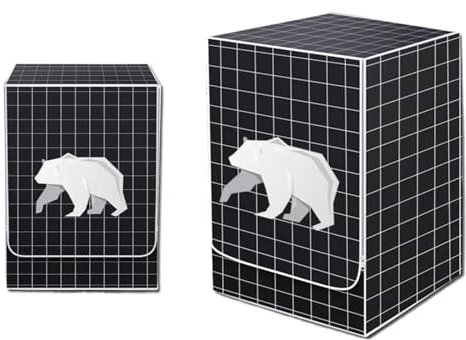 Washer Cover Washing Machine Cover Black For Rain And Dryer Front 12kg Waterproof Mat(A5,60x50x85cm M)