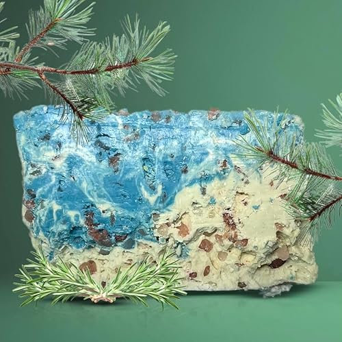 Salzseife 100g Premium Naturseife. Hautpflege mit 100% natürlichen Inhaltsstoffen. Made in DE mit Himalayasalz, Avocadoöl, Rosmarinöl und Kiefernadelöl (mit Seifensäckchen)