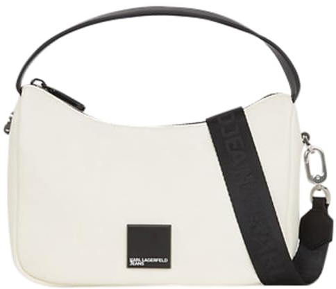 Karl Lagerfeld Jeans, Damen, Box Logo Soft Mini Hobo, Weiss, One size