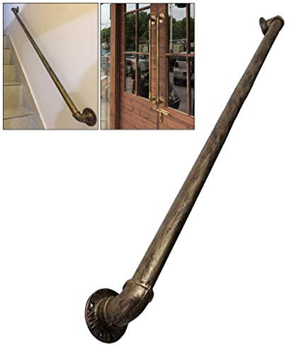 Kit de supports de rampe d'escalier vintage en métal pour intérieur et extérieur Poignées de porte en fer forgé Bronze 300 cm