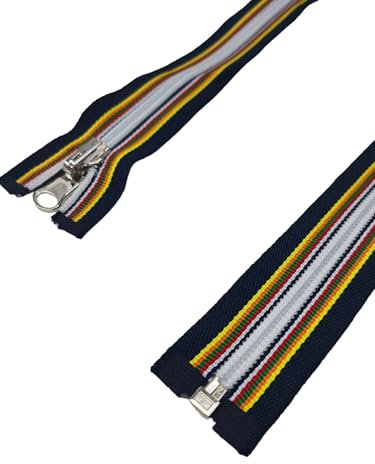 AMANTE NSF Cerniera Multicolor Zip Lampo Spirale 1 Cursore Reversibile Acciaio Sganciabile Lunghezza 70 Cm