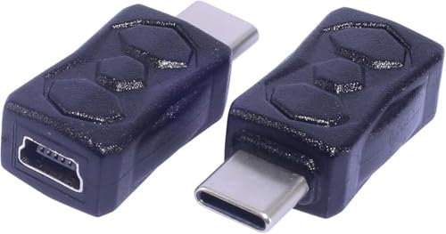 Gammaeon Mini USB to USB-C Adapter, Converter for Tablets & Smartphones, Data Transfer & 5V/2A Charging, Compact & Portable, Plug-and-Play