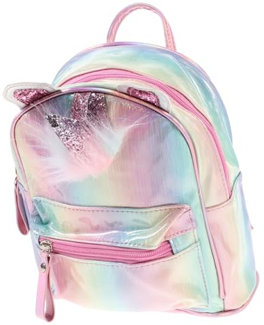 GALPADA Niedlicher Einhorn Rucksack für Mädchen mit Großer Kapazität Leicht mit Reißverschluss aus Plüsch und Polyester für Kurze Ausflüge und Einkäufe Zufällige Farbe