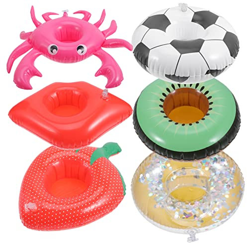 ibasenice Porte-gobelets Gonflables pour Piscine Jouets De Bain Porte-gobelets Gonflables
