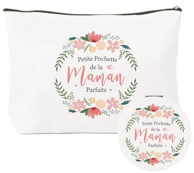 Cadeau Fete des Meres,Fete des Meres,Cadeau Maman,Cadeau Fête des Meres,Cadeau Anniversaire Maman,Idee Cadeau Maman,Trousse De Maquillage Et Miroir Maman,Cadeau Future Maman,Cadeau Noel Maman