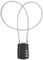 4 Digit Combination Padlock,with 51 cm Steel Cable,Black Digit Cable Combination Lock,Cable 3mm Diameter Small Wire Combination Padlock,for Locker Lock,Luggage,Suitcase,Case Toolbox.