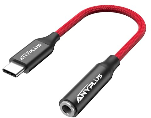 ANYPLUS USB-C auf 3,5 mm Klinken Audio-Adapter, 1 Stück - Audio Dongle für Kopfhörer mit Kabel iPhone 15/16/16 Pro Max / 16 Pro / 16 Plus, iPad Pro, Galaxy S24 / S23 / S22 / S21, MacBook