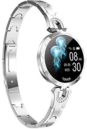 Reloj inteligente para mujer compatible con teléfonos iPhone, Samsung, Android, iOS. Pulsera inteligente con ciclo menstrual femenino, frecuencia cardíaca, presión arterial, fotografía remota