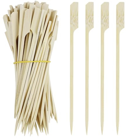 120 pièces brochettes en bois, 15cm Finger Food Skewer, Barbecue Skewers, pour snacks, Hamburgers, Barbecue, Fruits, Sandwichs, Boissons