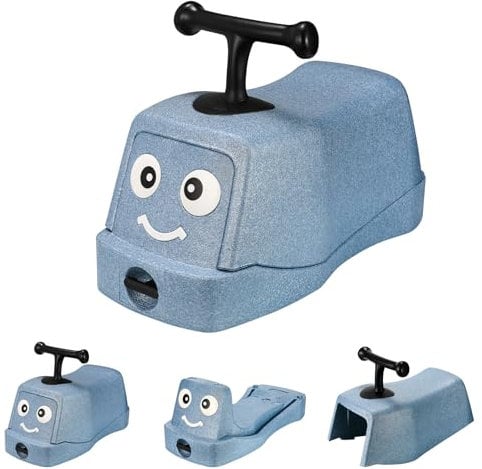 MAMIZO 5 in 1 Rutschauto ab 1 Jahr, Babyrutscher mit 360° Geräuschlose Räder, Babyroller bis 20kg, Babyrollbrett, EPP, Baby Walker, Wippauto, Rutschfahrzeug, Baby Spielzeug Rutschauto, Indoor, Blau