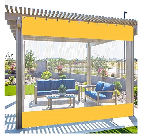 VagxTbs Telo Trasparente per Esterno con Perforazioni 0.5mm Finestra Isolamento Impermeabile Trasparenti Tende, per Fiere, Padiglioni(1.7x2m)