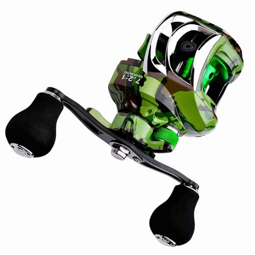 aqxreight 18+1 BB-Kugellager 7,2:1 Tragbare Angelrolle Baitcasting-Rolle