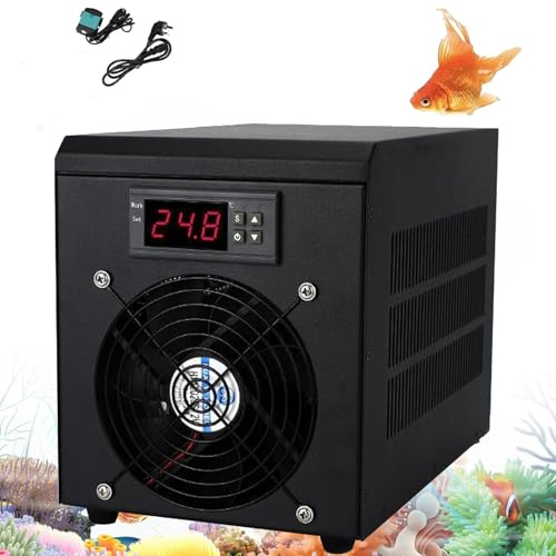 Aquarium-kühler 60L, Wasser-kühler für Hydroponik, Fischbecken-kühlgerät ℉ Leise, Schnelles Kühlen für Fischbecken, Axolotl, Korallenriff