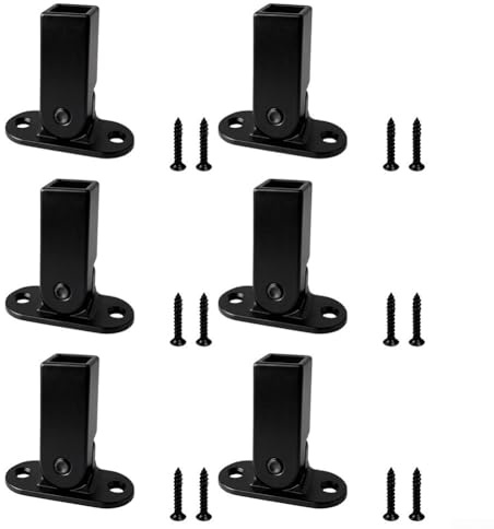 Sistema di ringhiere in lega di alluminio con base regolabile per scale a chiocciola da interni, supporto robusto con kit di montaggio completo, confezione da 6