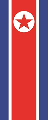 U24 Fahne Flagge Nord Korea im Hochformat Premiumqualität 150 x 400 cm