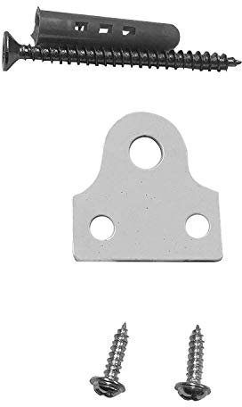 Picture Hanging Frame Mirror Plate White Bracket Screw in Photo Mirror (Pack of 12)