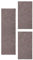 HomebyHome Bettumrandung Schlafzimmer 3 teilig Teppich Taupe - Waschbarer Bettumrandung Teppich Läufer Set Extra Flauschig Bettvorleger Schlafzimmer Bettset:2 St. 80x250 cm | 1 St. 100x200 cm
