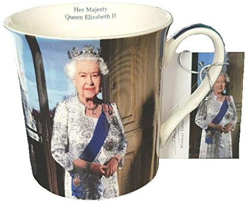 Queen Elizabeth II Mug Souvenir Gift John Swannell Official Portrait China Cup