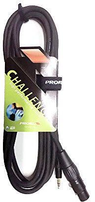Proel CHLP280LU3 - Cavo Audio Professionale con connessioni Jack Stereo 3,5mm a Cannon XLR 3F Femmina (3mt)