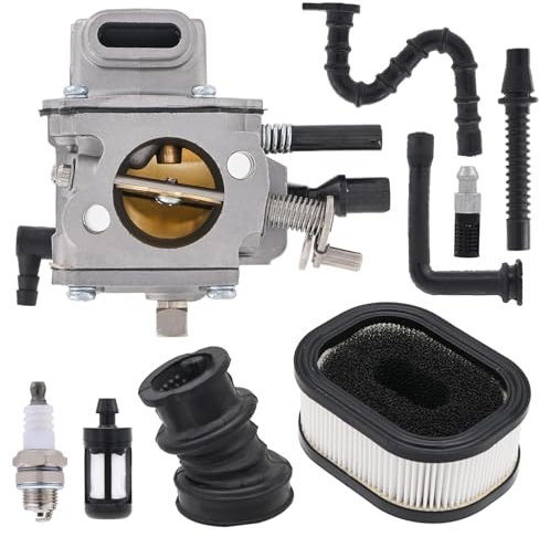NIMTEK Carburetor with Air Filter Fuel Line Spark Plug Kit for STIHL MS640 MS650 MS660 064 066 Chainsaw Carb