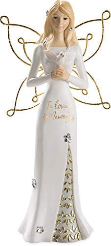 Pavilion Gift Company Angel Figurine, Polyresin, Gold, 9