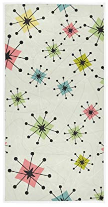 senya Vintage Atomic Stars Handtuch Ultra Soft Luxus Handtücher für Badezimmer 76,2 x 38,1 cm
