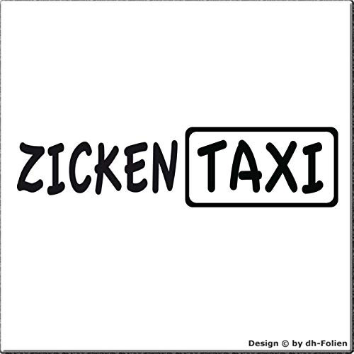 cartattoo4you® AK-00319 | ZICKEN Taxi,No.2| K-Serie | Autoaufkleber Aufkleber Car Sticker Heckscheibe Spruch Tuning | Farbe schwarz | in 24 Farben erhältlich glänzend 20 x 5 cm