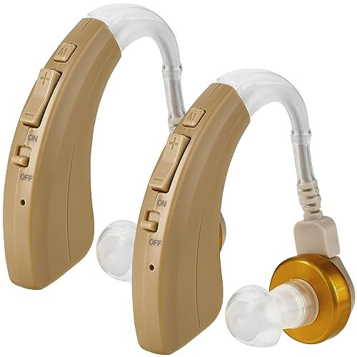 Par de dispositivos de sonido digital - Dispositivo de sonido personal BTE detrás de la oreja izquierdo y derecho de MEDca