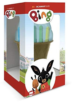 Multiprint EIS Set Bing, Made in Italy, 5 Stempel und Markierungen, Malbucher, Stempelset Kinder, in Holz und Naturkautschuk, Ungiftige Waschbare Tinte, Geschenkidee, Art.84987