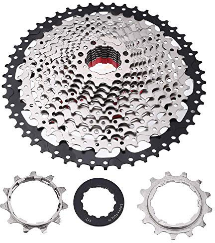 T best Fahrrad Freilauf, 9/10/11/12 Geschwindigkeit 32/36/42/46T Rennrad Freilauf Kassette Kettenrad Ersatzzubehör(12S 11-50T)