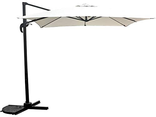 Parasol Jardin déporté Soleil - Carré - 2.5 x 2.5 m - Ecru
