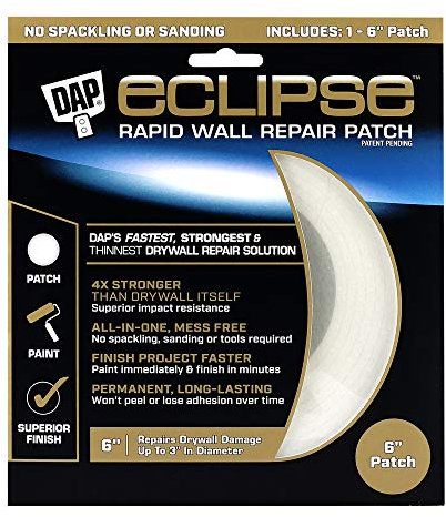 DAP 7079809165 Eclipse Wall Repair Patch, Clear, 6 inch