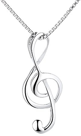 Belons Damen Kette Musik 925 Sterling Silber Musiknote Anhänger Halskette Note Kette mit Anhänger für Mädchen Kinder