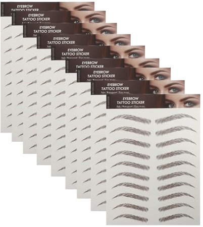 Minkissy 9 Blätter 6D Haar- Augenbrauen Wasserdichte Augenbraue Tattoo Augenbraue Aufkleber Augenbraue Transfers Aufkleber Salon Shaping Werkzeug