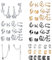 TOFBS Ohrklemme Set Schmetterling Stern Mond Anhänger Ohrringe Kette Ohrmanschetten Kristall Damen Schmuck Accessoires Ohrstecker
