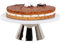 Echtwerk stilvolle Tortenplatte aus Marmor, Kuchenplatte mit Standfuß, Gebäckständer zum Servieren von Speisen, Obst, Käse und Desserts, Tortenständer für Party oder Hochzeit, Gold-Edition, Ø 30 cm