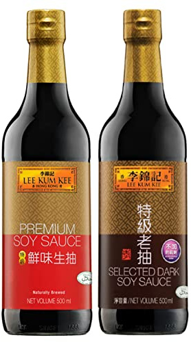 Lee Kum Kee Premium Soy Sauce Bundle (Light and Dark) - Pack of 2