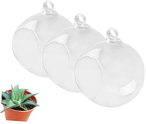 Yardwe 1stk Hochzeitsdekoration Teelichthalter Zum Aufhängen Saftige Luftvase Hängendes Terrarium Aus Glas Hängendes Sukkulenten-Terrarium Halter Terrarium Glas Rund Glaskugel Kerze
