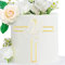 BETESSIN 1Stk. Kuchendeko Kreuz Cake Topper Taube Gold Acryl Torte Deko 16x14cm Spiegel Kuchen Dekoration Set für Hochzeit Babyparty Geburtstag Party Kommunion