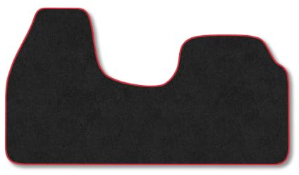 Citroen Dispatch (1995-2007) Carpet Car Mats | Red Edge Trim Tailored Fit Floor Mats Full Coverage Protection Accessories Easy Clean Anti Slip Made in the UK