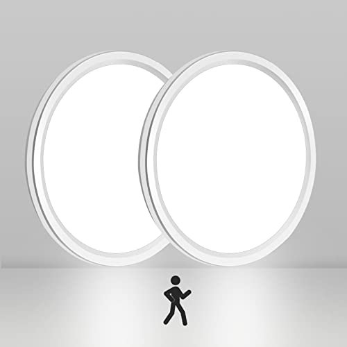 Sentasi LED Deckenleuchte mit Bewegungsmelder,Deckenlampe mit Radar Bewegungssensor Innen 360°18W 5000K 1800lm IP40 Kaltweiß Motion Sensor lampe decke Rund