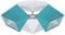 alfalux Deckenlampe Mit 3 Lampenschirmen LED Deckenleuchte Leuchte Lampe Wohnzimmerlampe Schlafzimmerlampe Holz Kinderzimmer Wohnzimmer Schlafzimmer Badezimmer Küche Deckenleuchten TUWETU-PR3030WE