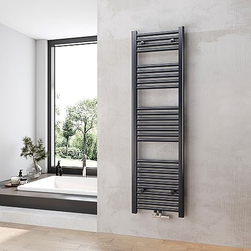 Heilmetz Badheizkörper Anthrazit Handtuchtrockner Heizung 1400 x 400 mm Bad Heizkörper Handtuchheizkörper Handtuchwärmer