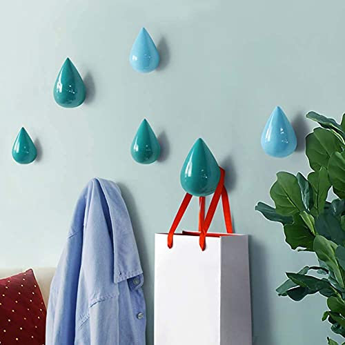 AYGCI Gancio Creativo Gocce d'acqua Ganci per vestiti Gancio Da Parete In Legno Hanger Decorazione Moderna Della Parete 2 pezzi