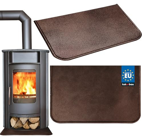 KOTARBAU® Placa de suelo para estufa de 40 x 60 cm, de acero con recubrimiento en polvo, de cobre antiguo, placa de suelo para chimenea, protección contra chispas