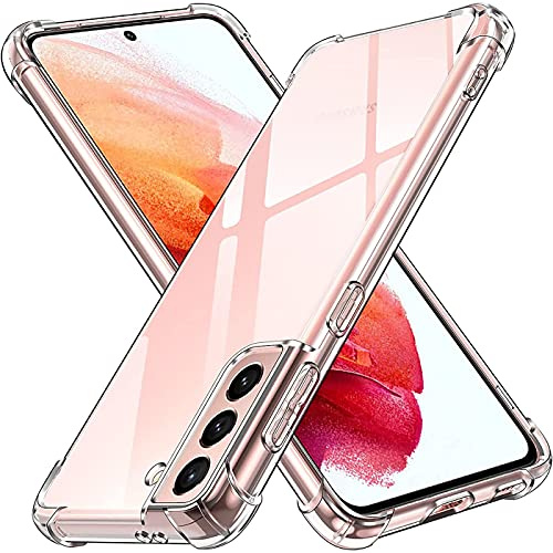 CoolGadget Transparente Hülle für Samsung Galaxy S22 Stoßfest | Robustes Clear Case, stoßdämpfende Ecken, rutschfester Grip, kratzfeste klare Rückseite