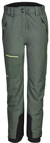 killtec Damen Ksw 49 Wmn Pnts Skihose Funktionshose Mit Kantenschutz Und Schneefang, Grün/Grau, 38 EU