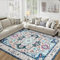 Falflor Vintage Living Room Rug 160x230CM Machine Washable Rug for Living Room Non Slip Floor Carpet Large Floor Mat for Dining Room Kitchen(Blue)