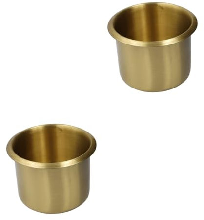 MUCKLILY 2stücke Cup Holder Für Rv Und Boot Multifunktionale Eingebaute Kupfer-becherhalterung Für Getränke Mit Einfacher Installation Für Fahrzeuge Und Yachten